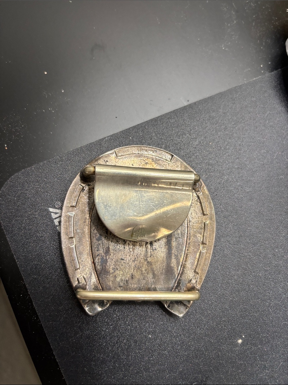 Vintage Sterling Peace Dollar Buckle • 1922 Coin • Hand‑Engraved Western Silver - Picture 6 of 12